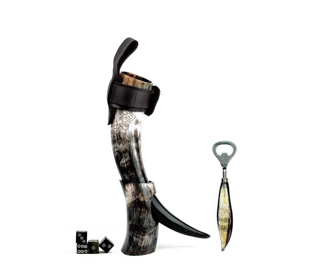 Wolf Horn Set by Norse Empire 1216ozviking Drinking Horn, Engraved