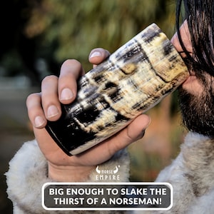 Viking Drinking Horn mugs Set of 2 with Bottle Opener| Handmade 8oz Unique Tumbler| Genuine Ox Horns Viking Gift for Men and Women