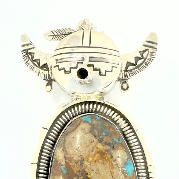 Incredible Medicine Man Kachina Pendant by Bennie Ration