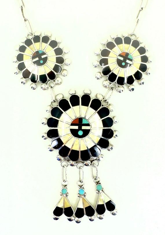 Incredible Zuni Sun Face Necklace