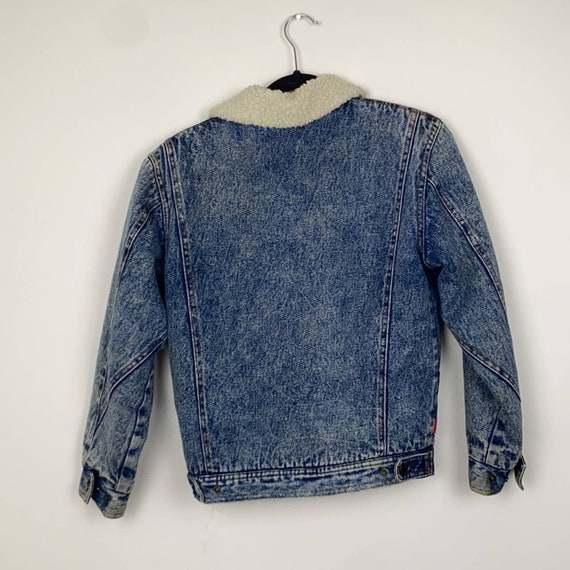 Vintage Brittania Sherpa Jean Jacket 1990s - image 2