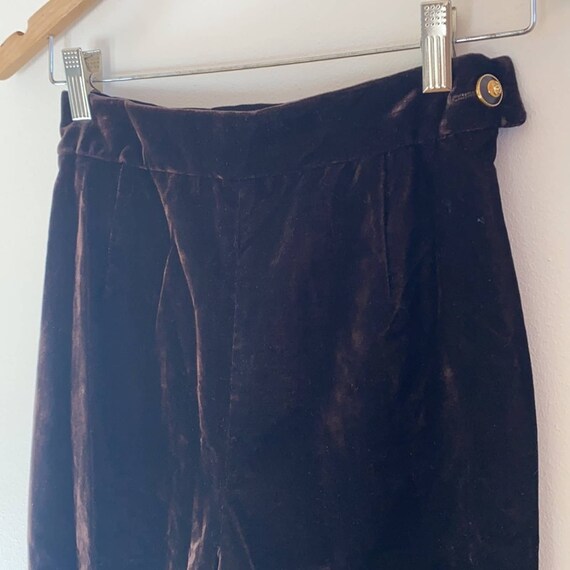 Vintage Velvet Chanel Crop Trousers - image 3