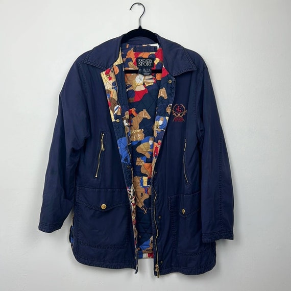 Vintage Escada Sport Blue Quilted Jacket