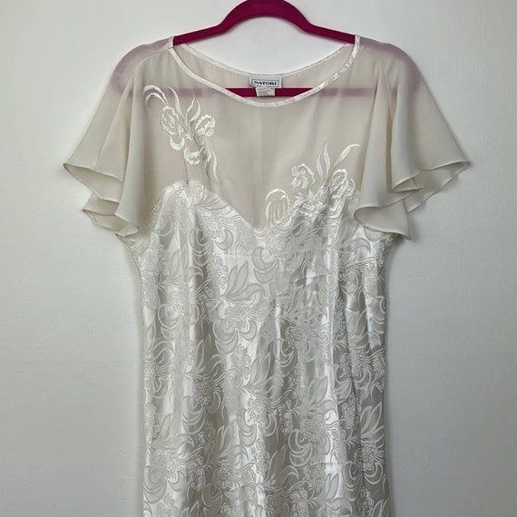 Natori Vintage Floral White Dress - image 3