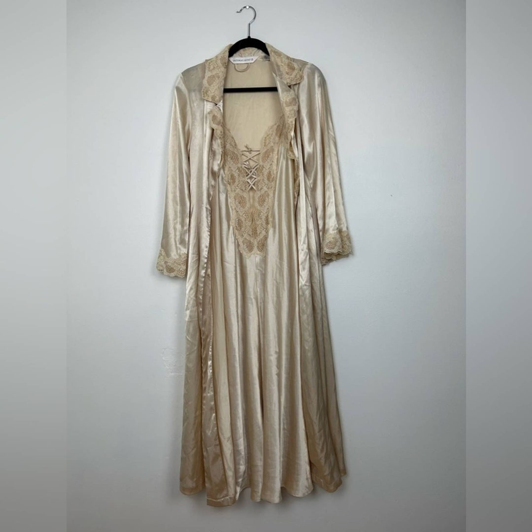 Victoria’s Secret Bridal Slip & Robe Satin Set - Etsy