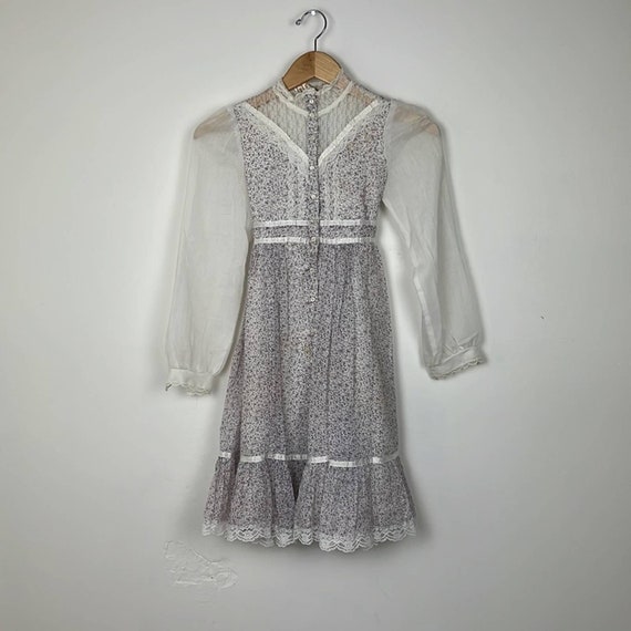 Vintage Gunne Sax 70s Floral Prairie Dress - image 1