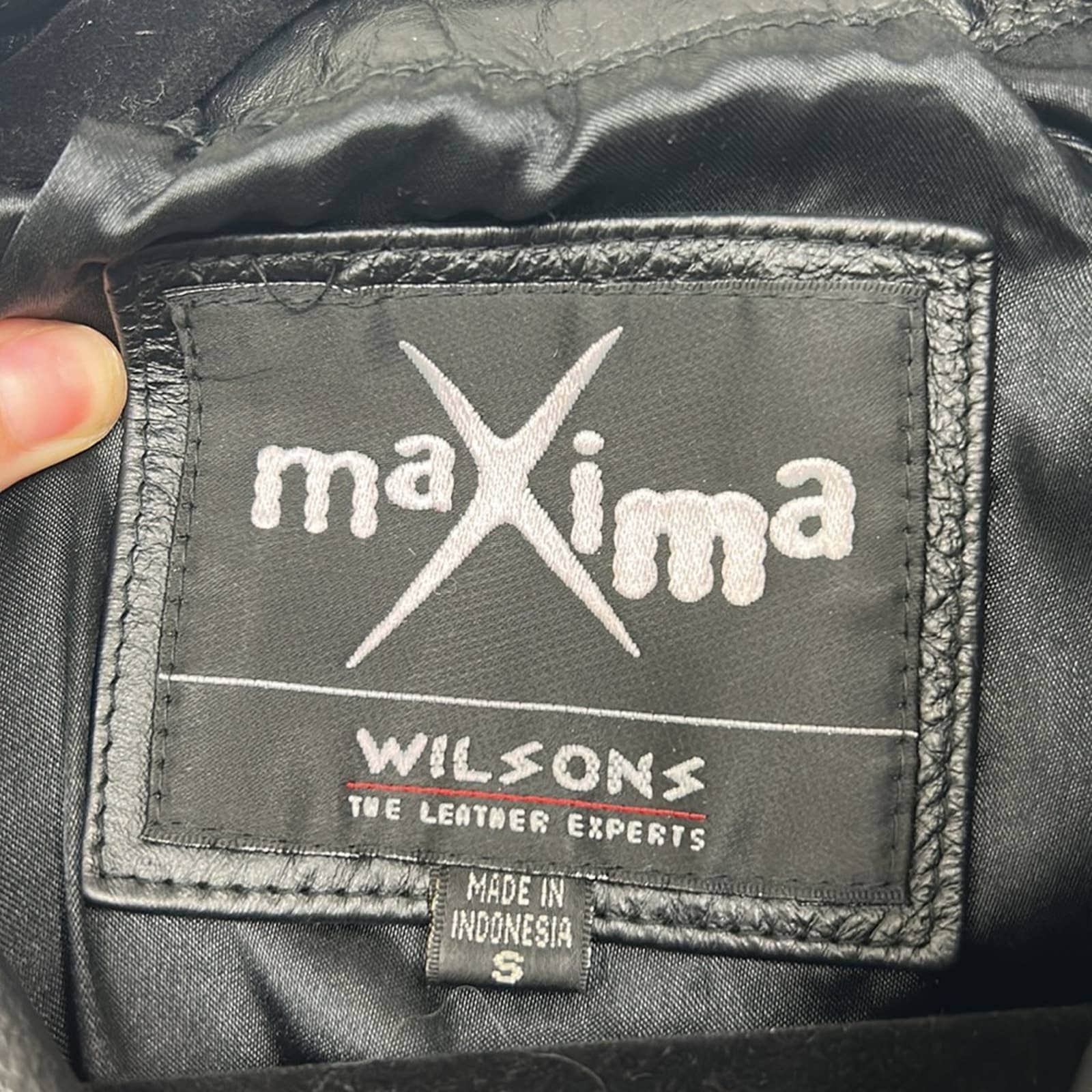 ウィルソンズレザー MAXIMA レザージャケット Vintage 1990s Wilson's Maxima Button up Women's Black