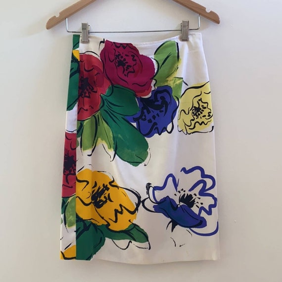 Vintage MaxMara Floral Skirt Suit Set - image 5