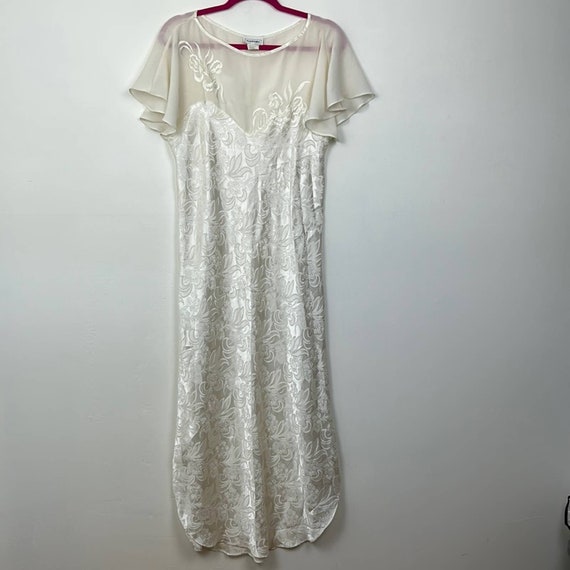 Natori Vintage Floral White Dress - image 1