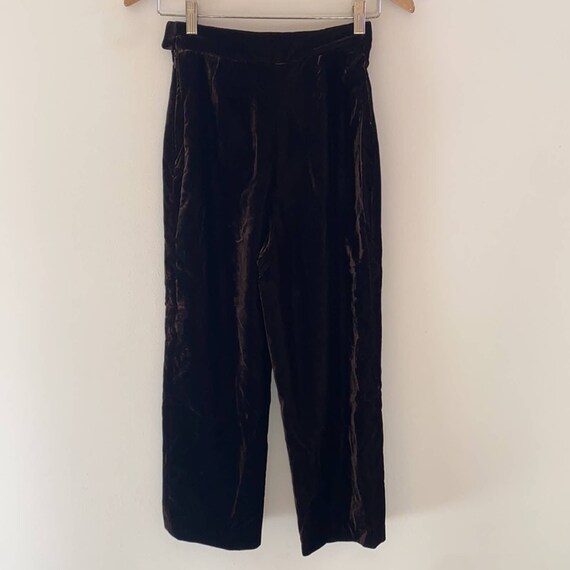 Vintage Velvet Chanel Crop Trousers - image 2