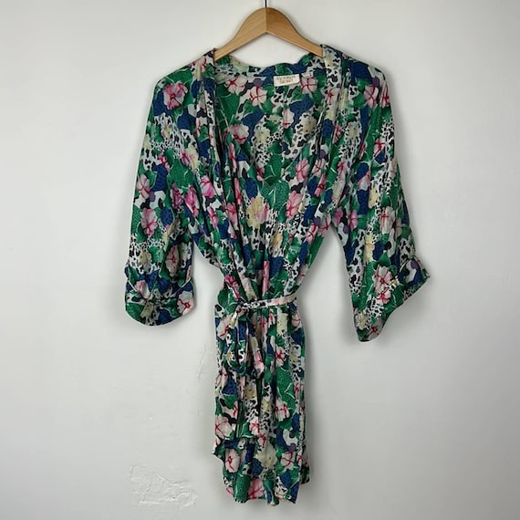 Vintage Victoria’s Secret Silk Robe & Slip Set - image 1