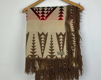 Vintage Pendleton Woolen Mills Beaver State Native American Southwest Indian Pattern Thick Wool Blanket 88 X 87 Queen Size Bed Throw Etsy India
