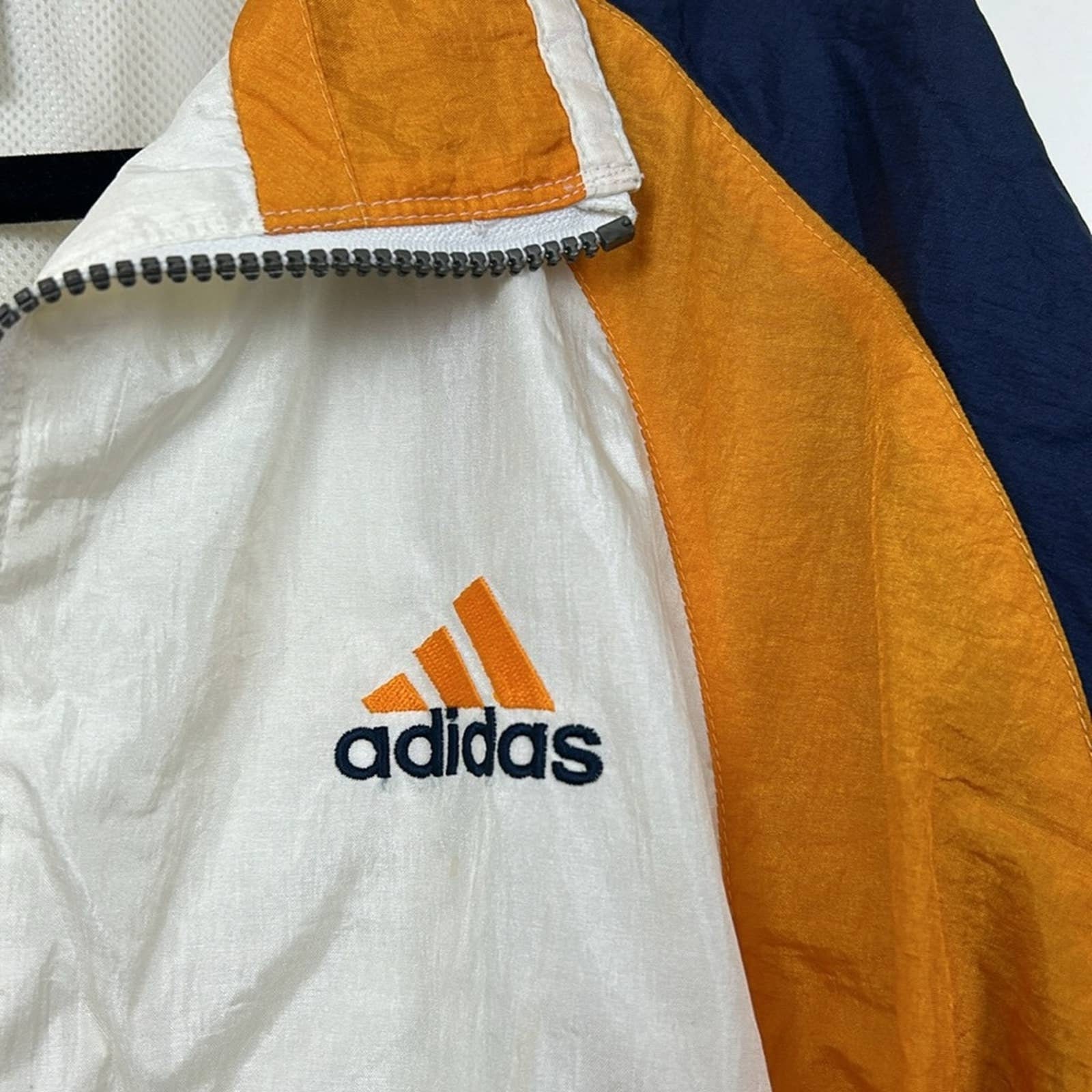 2000'S Adidas nylon jacket, men's size M Nylon Navy blue Vintage Second Hand