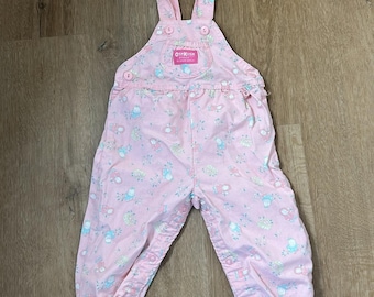 Mono vintage rosa con estampado de bebé Osh Kosh