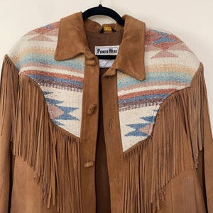 Vintage Pioneer Wear Suede Fringe Jacket image 3