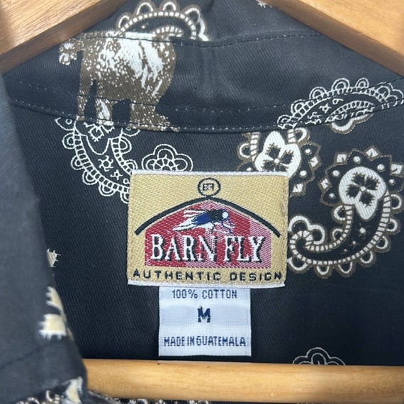 Vintage Barnfly Western Bucking Horse Paisley Pri… - image 3
