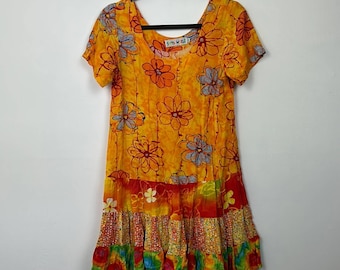 Jams World Sun Grid Print SS Mini Dress