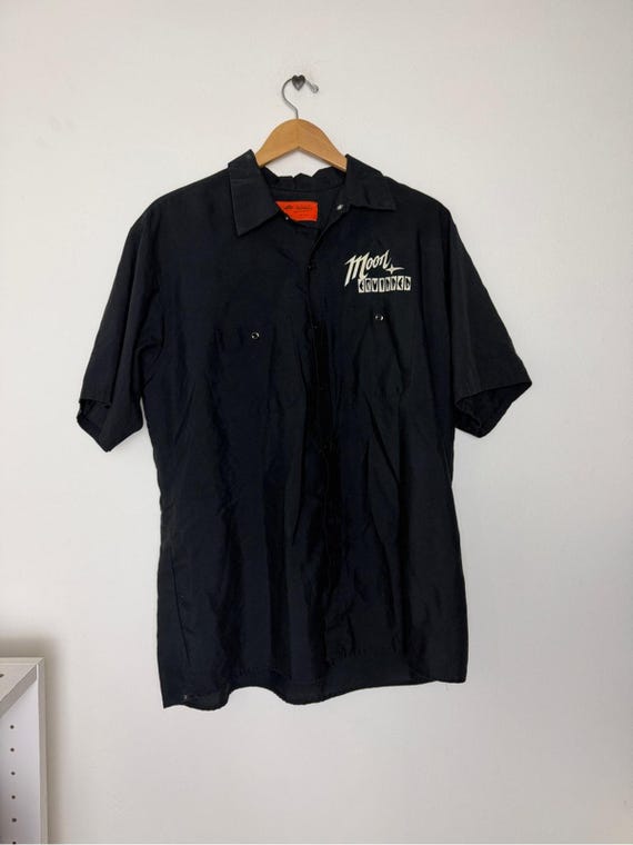 Vintage Moon Equipped Short-Sleeve Button Shirt
