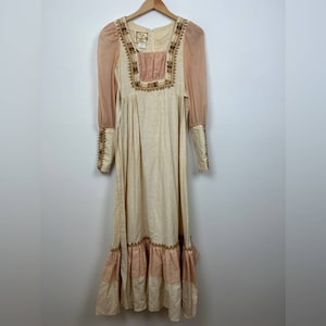 Vintage 1970s Gunne Sax Renaissance Muslin Dress