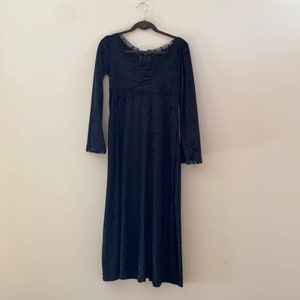 Vintage Goth Style Black Dress