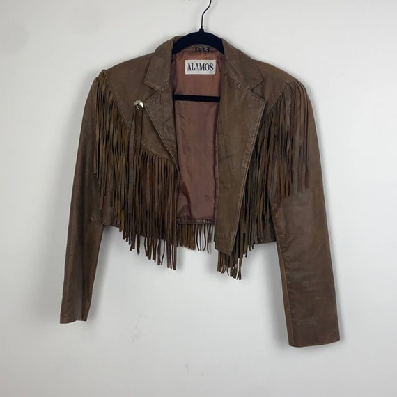 Vintage fringe leather jacket - Gem