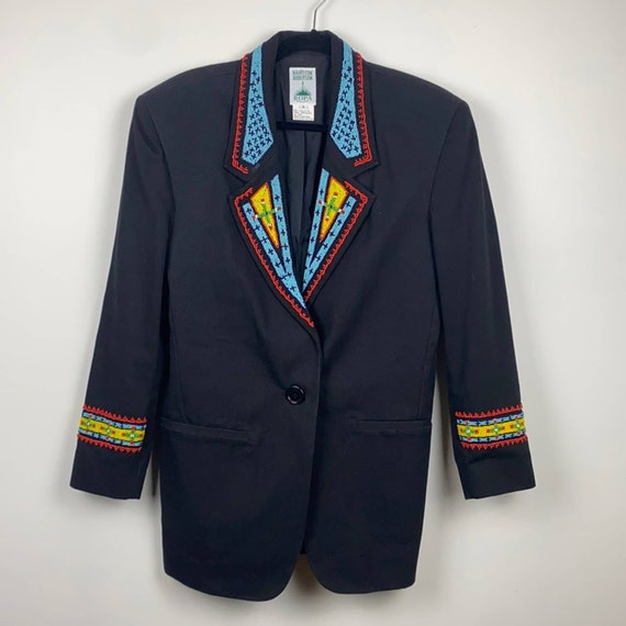 Hairston Roberson Beaded Southwestern Blazer - image 1