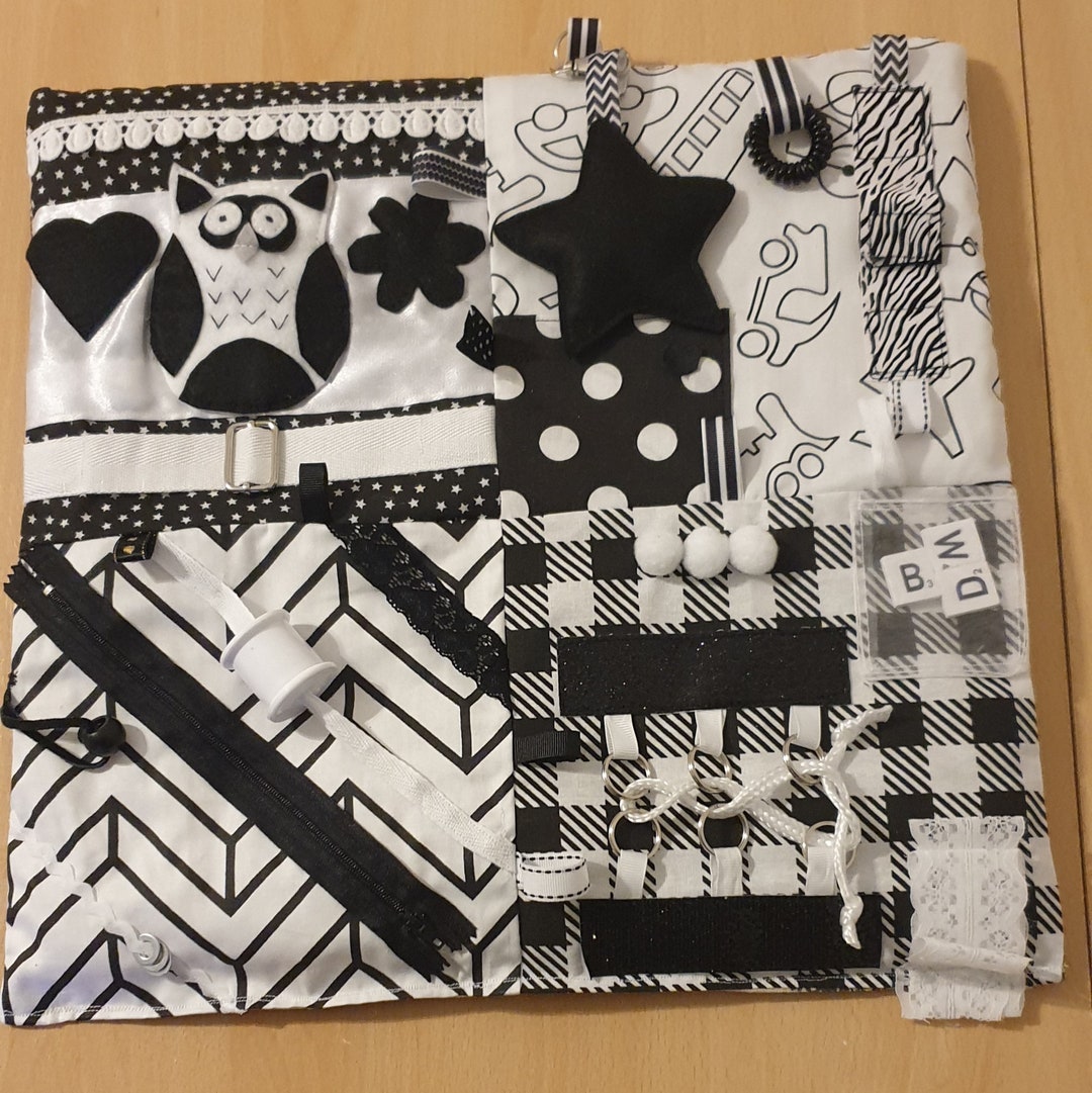 Baby Sensory Playmat. Montessori Inspired Black and White. Also