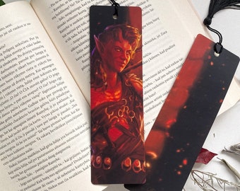 BG3 Karlach bookmark, double sided matte handmade book mark
