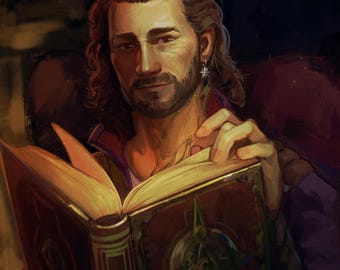 Gale Dekarios Art Print, Baldur's Gate 3 Illustration, Matte or Canvas finish