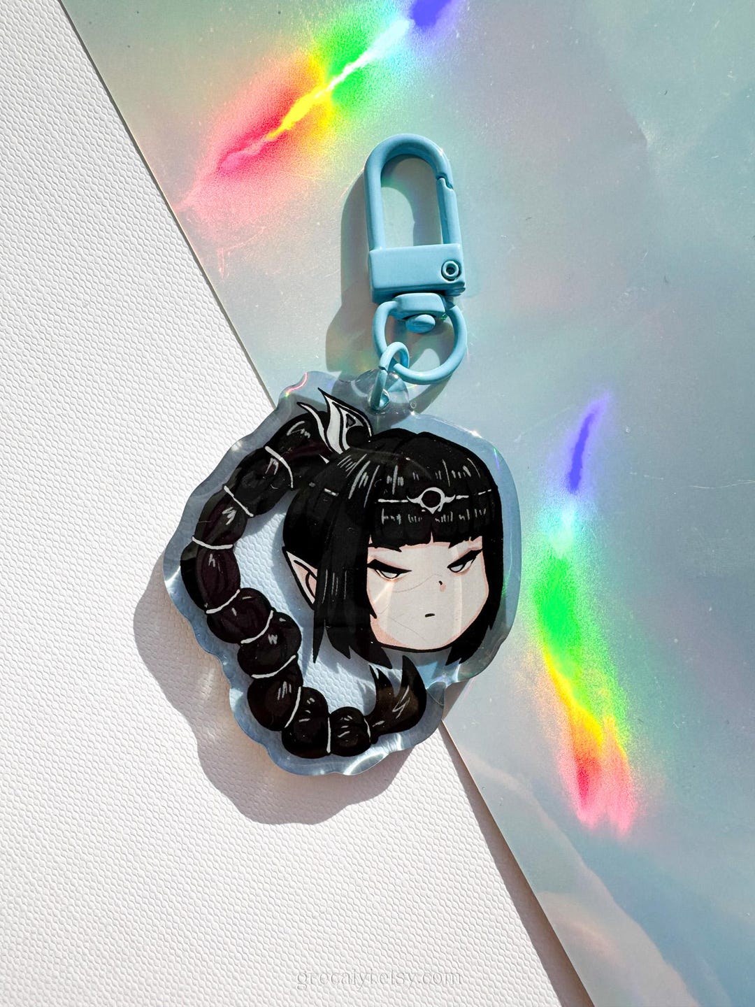 Shadowheart BG3 Chibi Charm | Baldur's Gate 3 Acrylic Keychain - Etsy