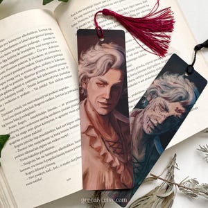 BG3 Astarion bookmark, double sided matte handmade book mark