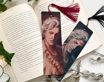 BG3 Astarion bookmark, double sided matte handmade book mark