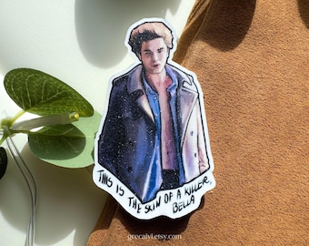 Edward Cullen Twilight Glitter Sticker | 'Skin of a Killer Bella' Meme