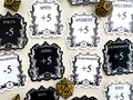 DND stat block stickers, funny D&D stats, self-deprecating jokes, Anxiety, Delusion, Depression, Overthinking, ADHD stats - ttrpg gift product logo