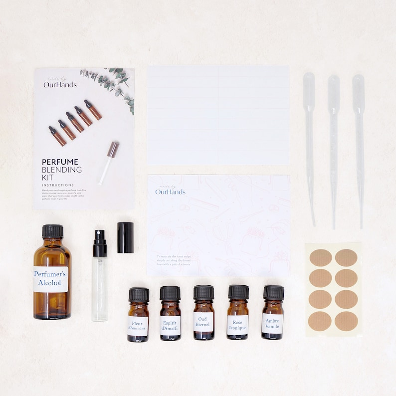 perfume blending kit diy make your own perfume with fragrance oils and glass bottle image 3