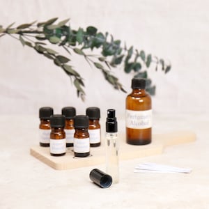 perfume blending kit diy make your own perfume with fragrance oils and glass bottle image 2