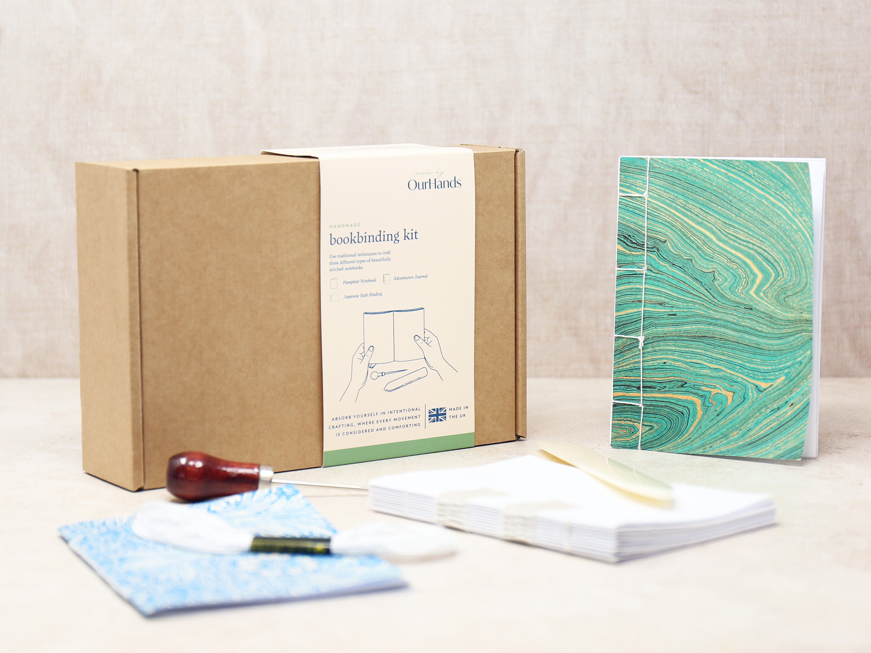 Complete Bookbinding kit for creating your own DIY Hardcover Journal o –