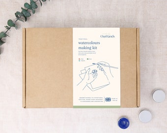 watercolour paints making kit - make your own diy watercolour paint from natural and mineral pigments