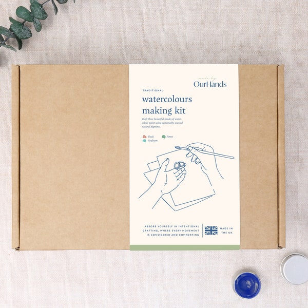 watercolour paints making kit - make your own diy watercolour paint from natural and mineral pigments