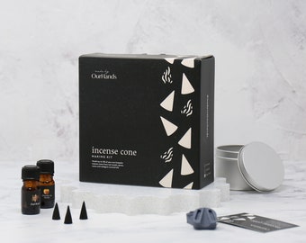 incense cone making kit - create your own incense cones from natural ingredients and scented oil blends