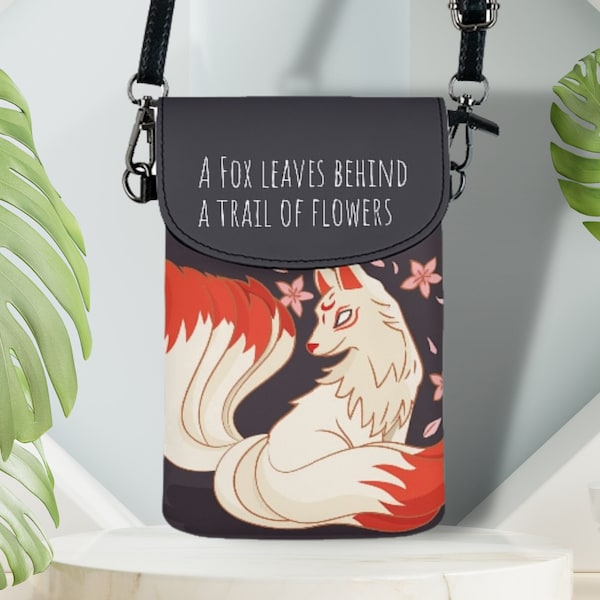 Phone Wallet Bag - Trail of Flowers Fox