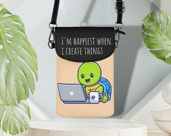 Phone Wallet Bag - Happiest Turtle