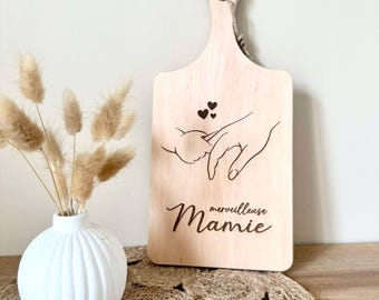 Planche à Découper Bambou Gravée "Tout Est Meilleur Quand Maman Cuisine" - Cadeau Fête Des Mères