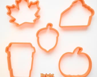 Fall Cookie Cutter Set: 5 Autumn Shapes for Baking & Crafts