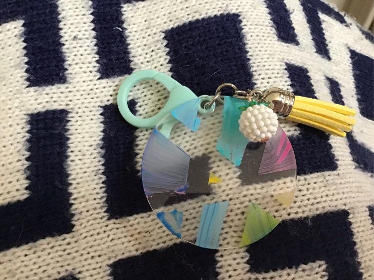 Geometric Keychains Colorful Geometric Shapes Keychain - Etsy