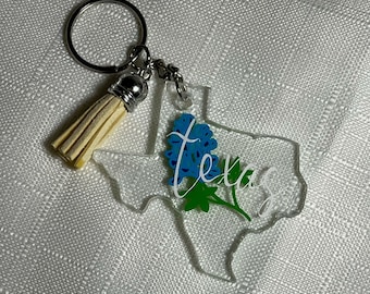 Texas Bluebonnet Keychain