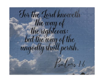 Psalms 1 Verse 6 Bible Verse Puzzle (110, 252, 500-piece), Scripture Puzzles, Religious Puzzles, Faith Puzzles