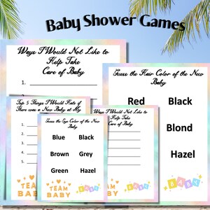 Baby Shower Games and Activities for Children with Coloring image 6