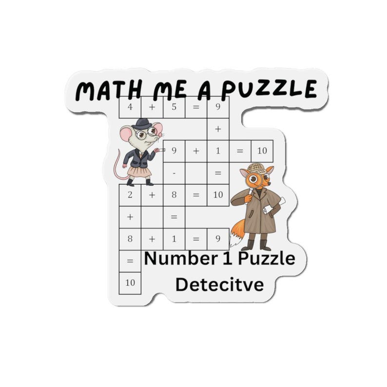 Math Me A Puzzle Die-cut Magnets, Fun Math Decor, Puzzle Lover Gift ...