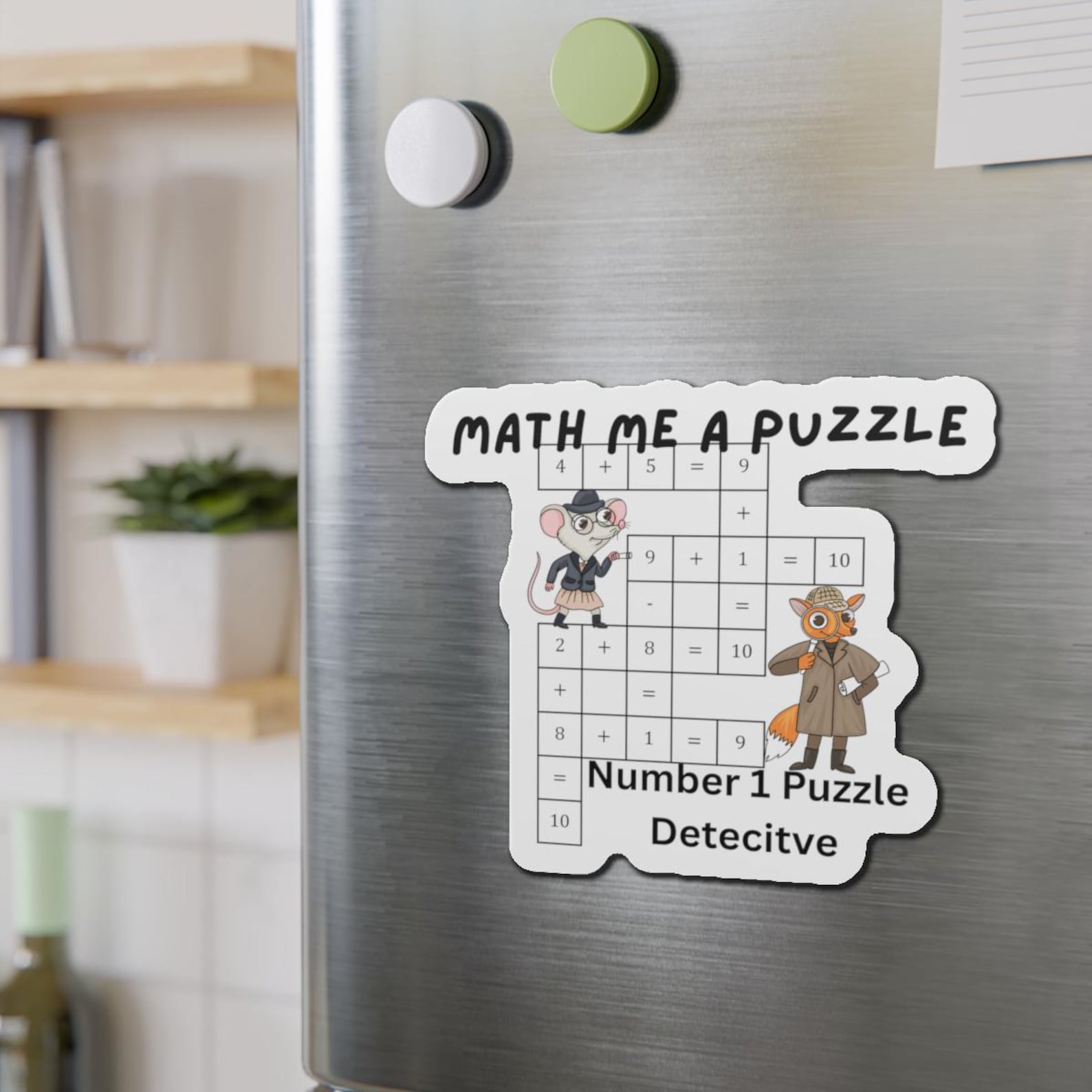 Math Problem With Magnets Math Me A Puzzle Die-cut Magnets, Fun Math Decor, Puzzle Lover Gift ...